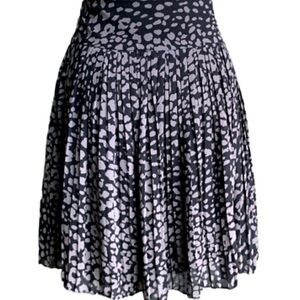 LOFT black and brown Abstract Print Skirt